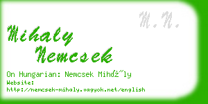 mihaly nemcsek business card